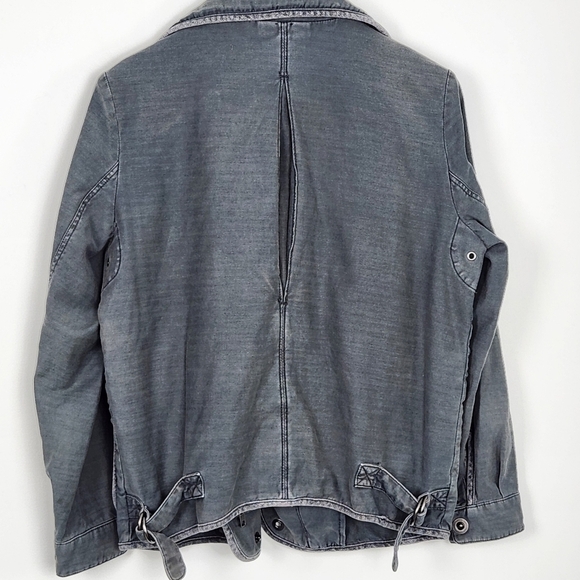 Free People Women's Size S 100% Cotton Gray Military Jacket - Picture 14 of 15